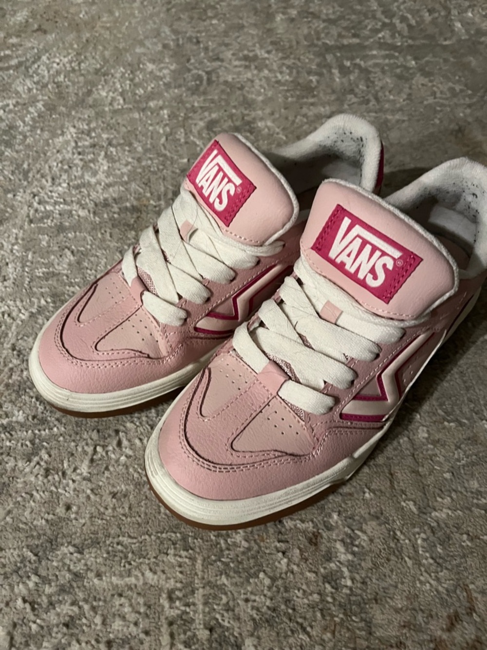 Vans Pink and White Low-Top Sneakers
